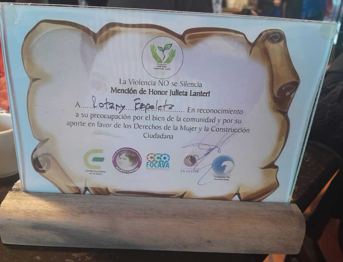 Reconocimiento de la Comisión de Promoción de Derechos
